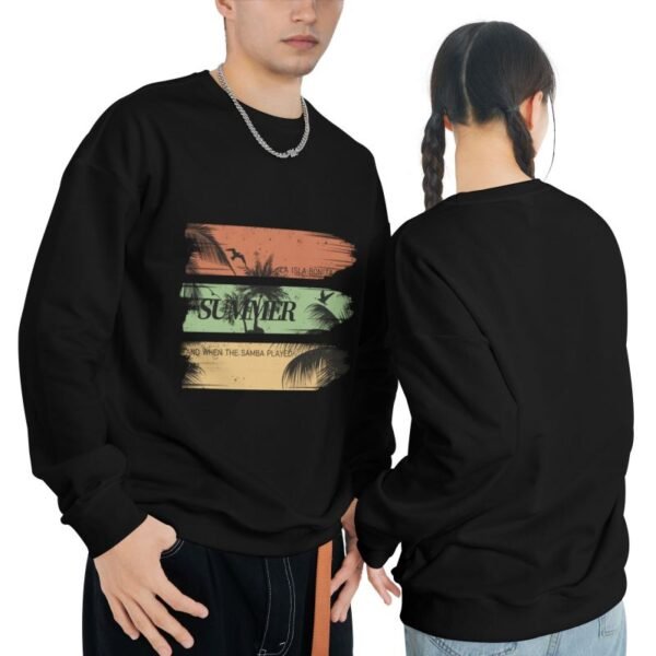 Unisex round neck sweater printed top