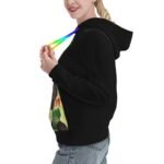 Women's printed top women's hooded sweater women's clothing