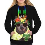 Women's printed top women's hooded sweater women's clothing