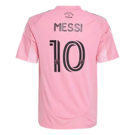 adidas Inter Miami CF 2025-26 Official Messi Home Youth Soccer Jersey - model JI6816