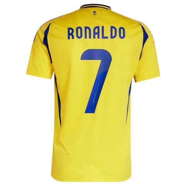 adidas Al Nassr FC Cristiano Ronaldo 2025 Official Home Soccer Jersey - model JP0459